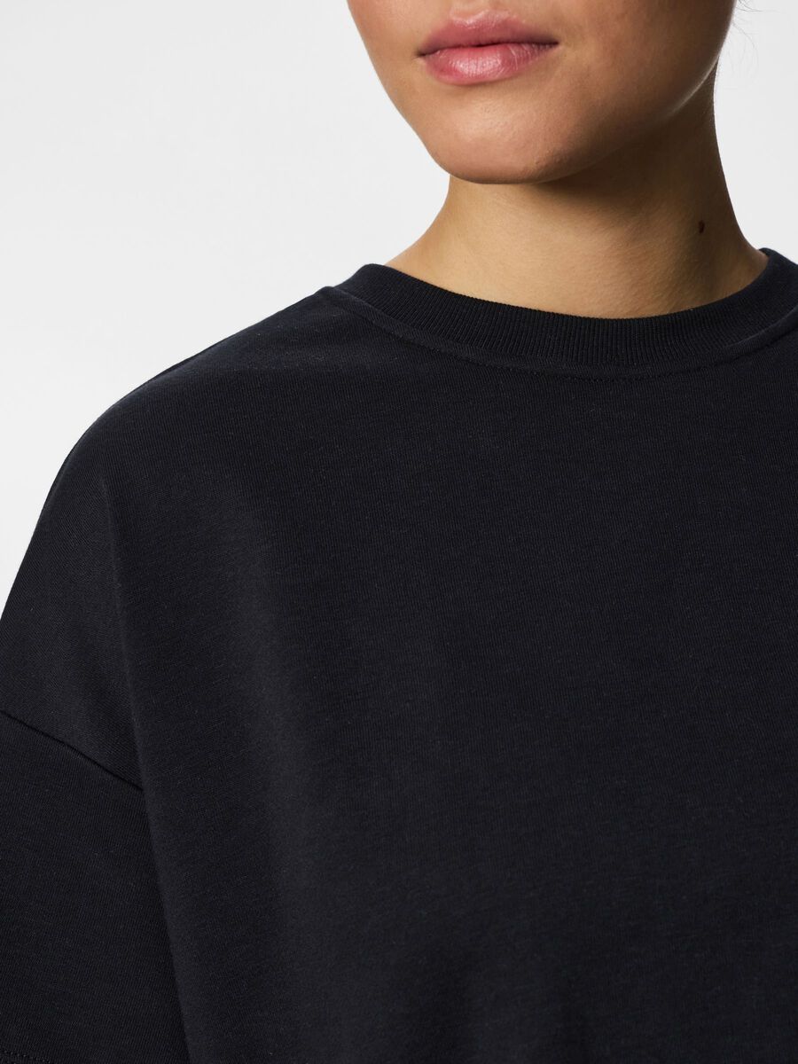 Carousel image -  PCCHILLI SURDIMENSIONN&Eacute; TOP &Agrave; MANCHES COURTES, Black | 4