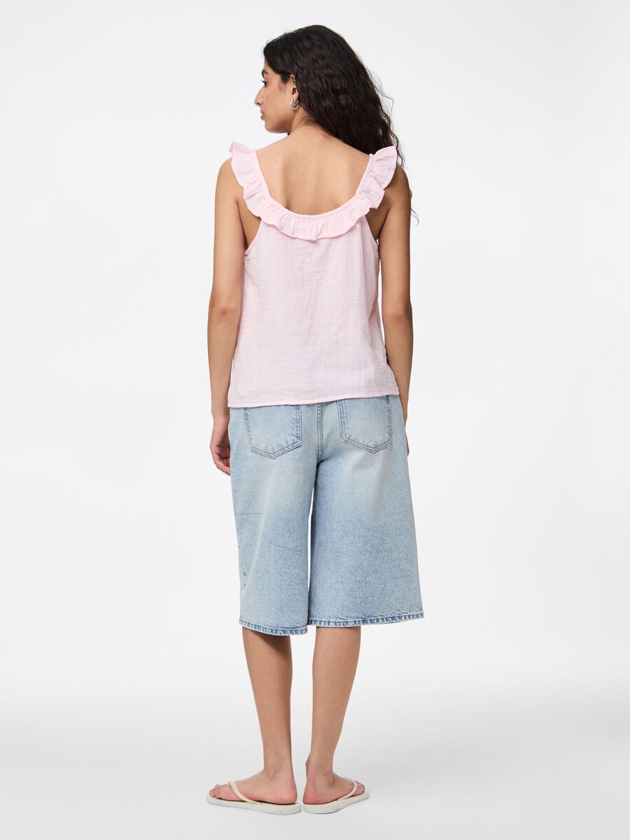 Pieces PCSASTINA MUSSELIN SLEEVELESS TOP, Pink-A-Boo, highres - 17156479_PinkABoo_004.jpg