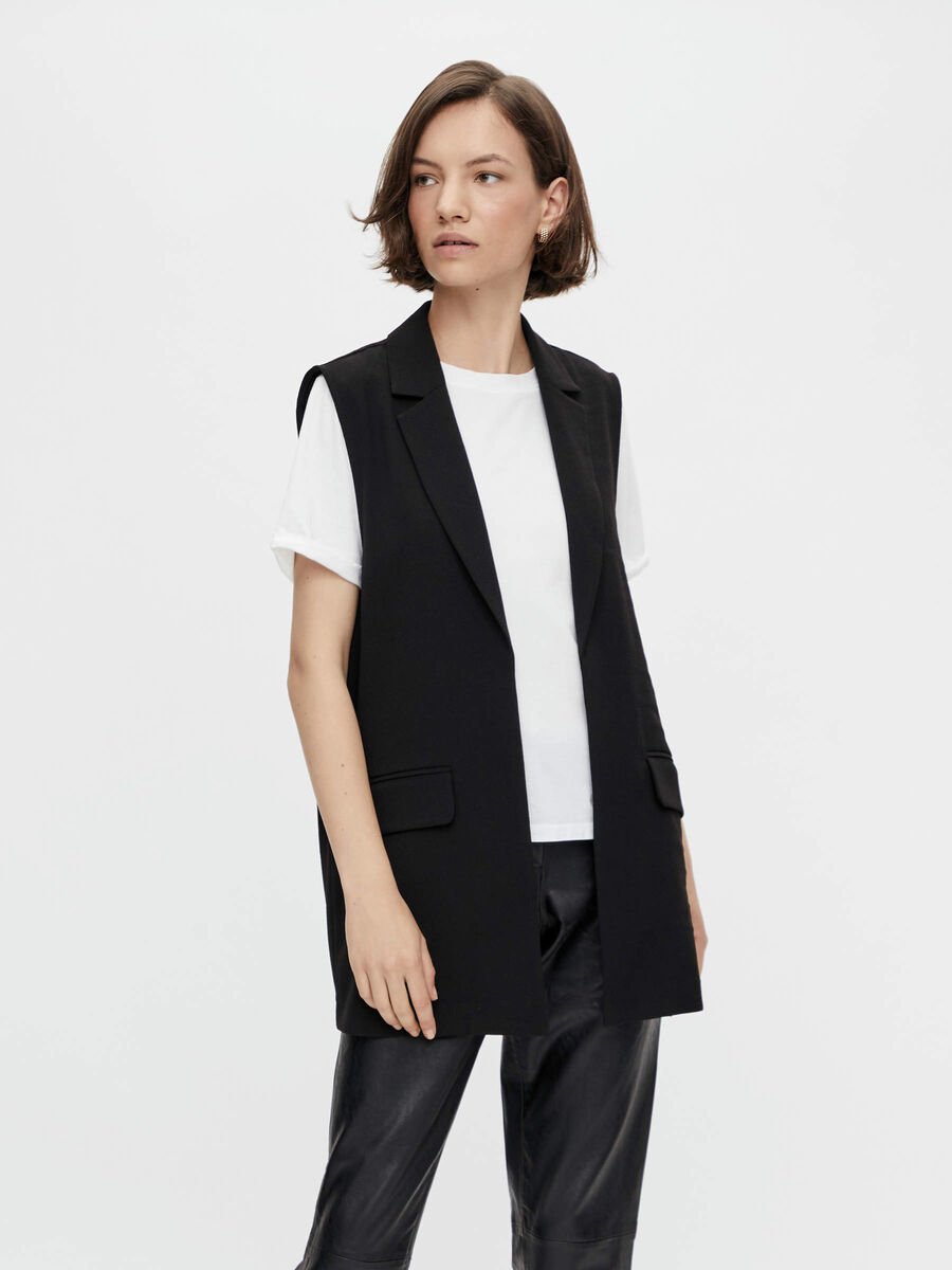 Pieces PCDANA SLEEVELESS JACKET, Black, highres - 17120667_Black_003.jpg