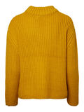 Pieces KNITTED HIGH NECK PULLOVER, Nugget Gold, highres - 17086665_NuggetGold_002.jpg