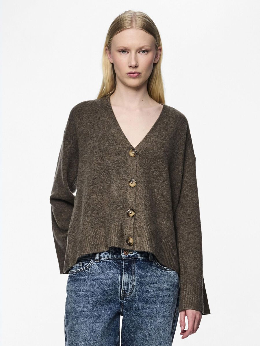 Pieces PCNUNA KNITTED CARDIGAN, Morel, highres - 17152022_Morel_1139442_003.jpg