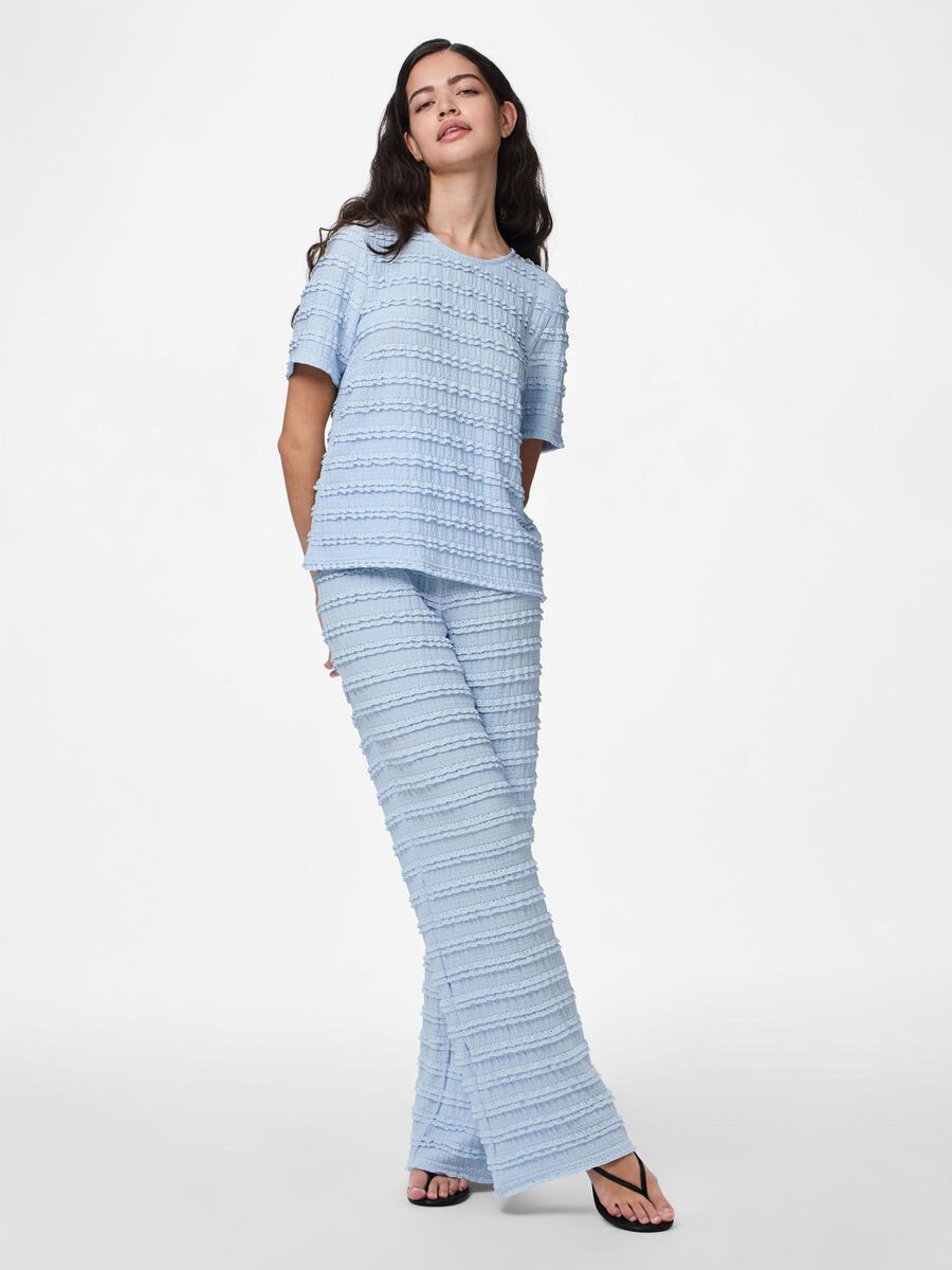 Pieces PCANINE SHORT SLEEVED TOP, Cashmere Blue, highres - 17155264_CashmereBlue_007.jpg