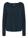 Pieces V-NECK KNITTED PULLOVER, Reflecting Pond, highres - 17114251_ReflectingPond_001.jpg