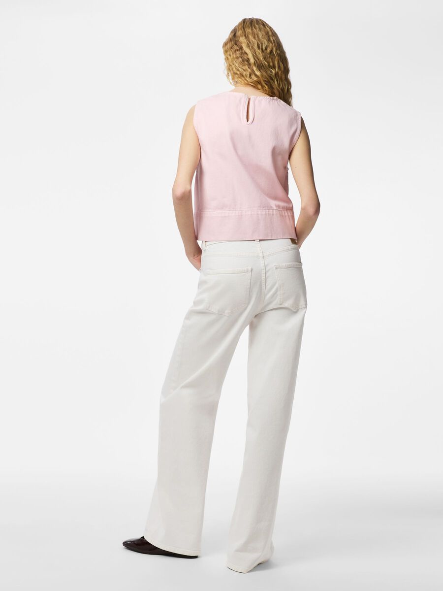 Product carousel image - PCSKY DENIM VEST, Roseate Spoonbill | 2