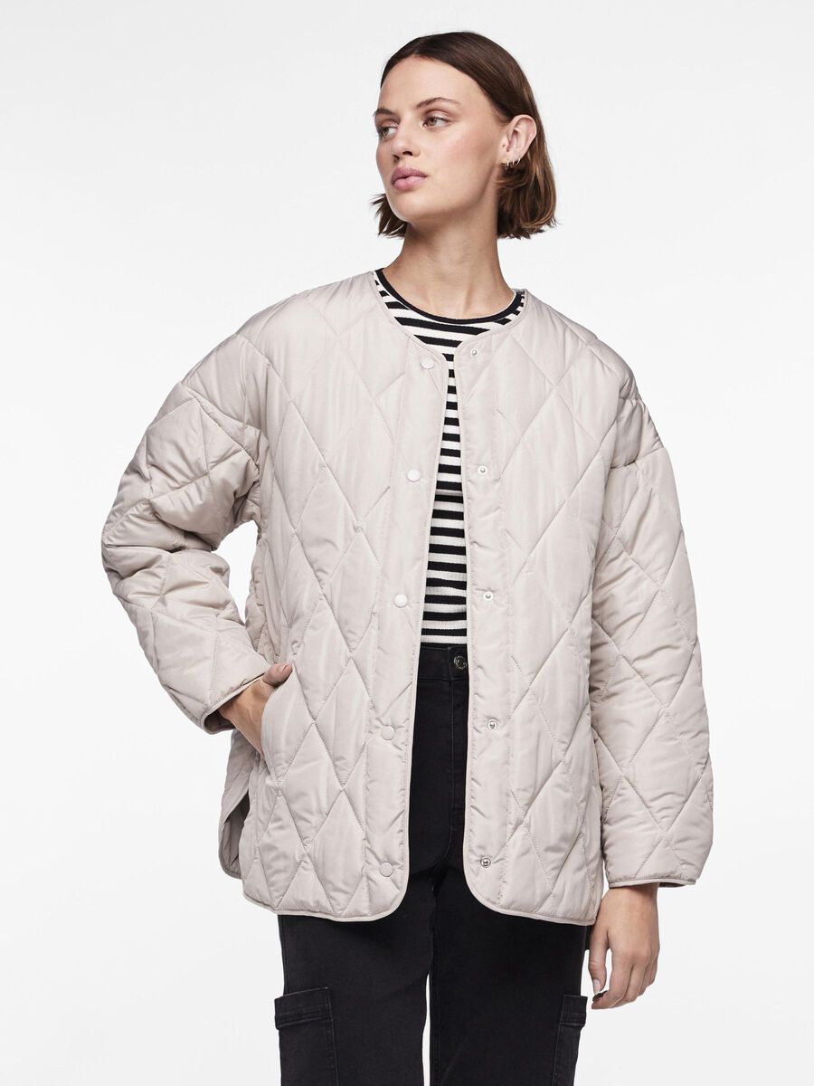 Pieces PCSTELLA QUILTED JACKET, Silver Gray, highres - 17146371_SilverGray_003.jpg