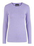 Product image thumbnail - PCLAYA STRIPED LONG SLEEVED TOP, Dahlia Purple | 1