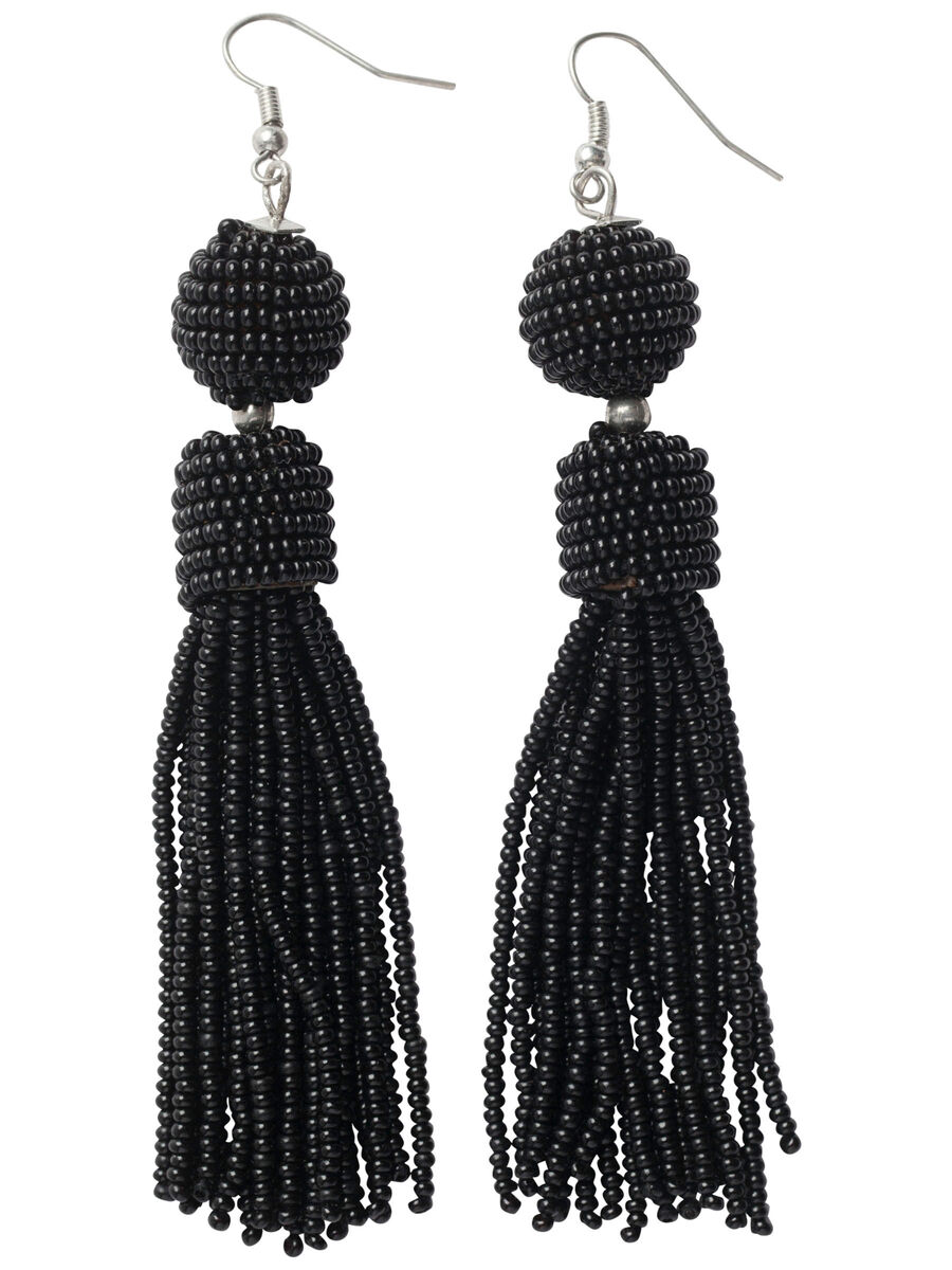 Pieces TASSEL EARRINGS, Silver Colour, highres - 17088127_SilverColour_614850_001.jpg