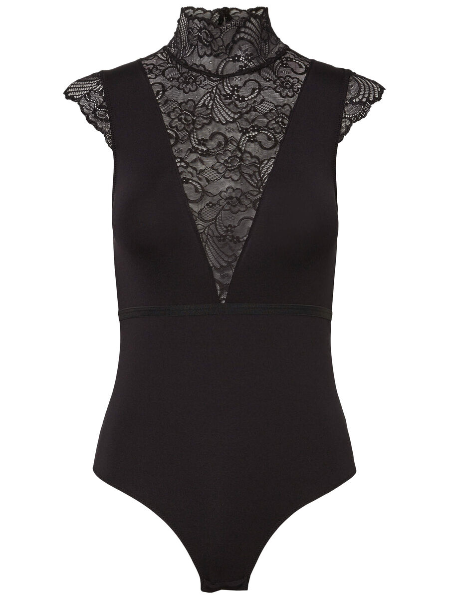 Pieces LACE BODYSUIT, Black, highres - 17095114_Black_001.jpg