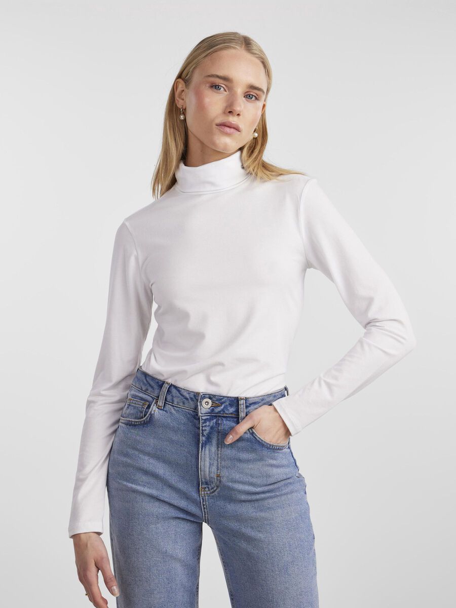 Pieces PCSIRENE KNITTED TOP, Bright White, highres - 17108494_BrightWhite_003.jpg