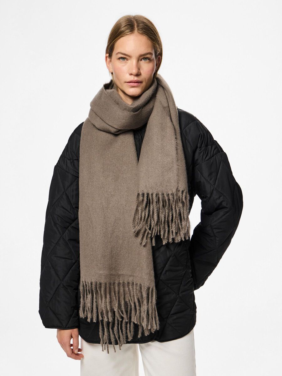 Pieces PCLESIA LONG SCARF, Morel, highres - 17132355_Morel_003.jpg