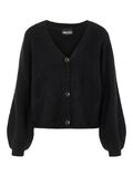 Pieces BALLOON SLEEVED KNITTED CARDIGAN, Black, highres - 17115629_Black_001.jpg