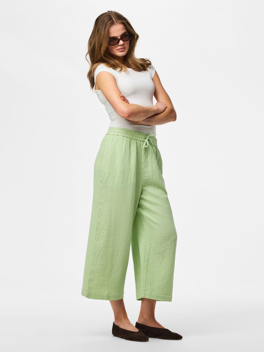 Carousel image - PCSASTINA HW MUSSELIN CULOTTES, Sprucestone | 1