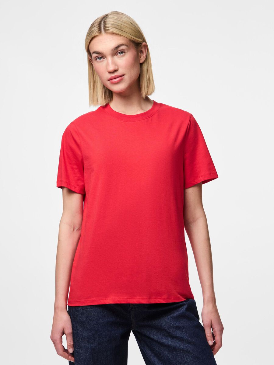 Pieces PCRIA BOMULL T-SHIRT, Lollipop, highres - 17140802_Lollipop_003.jpg