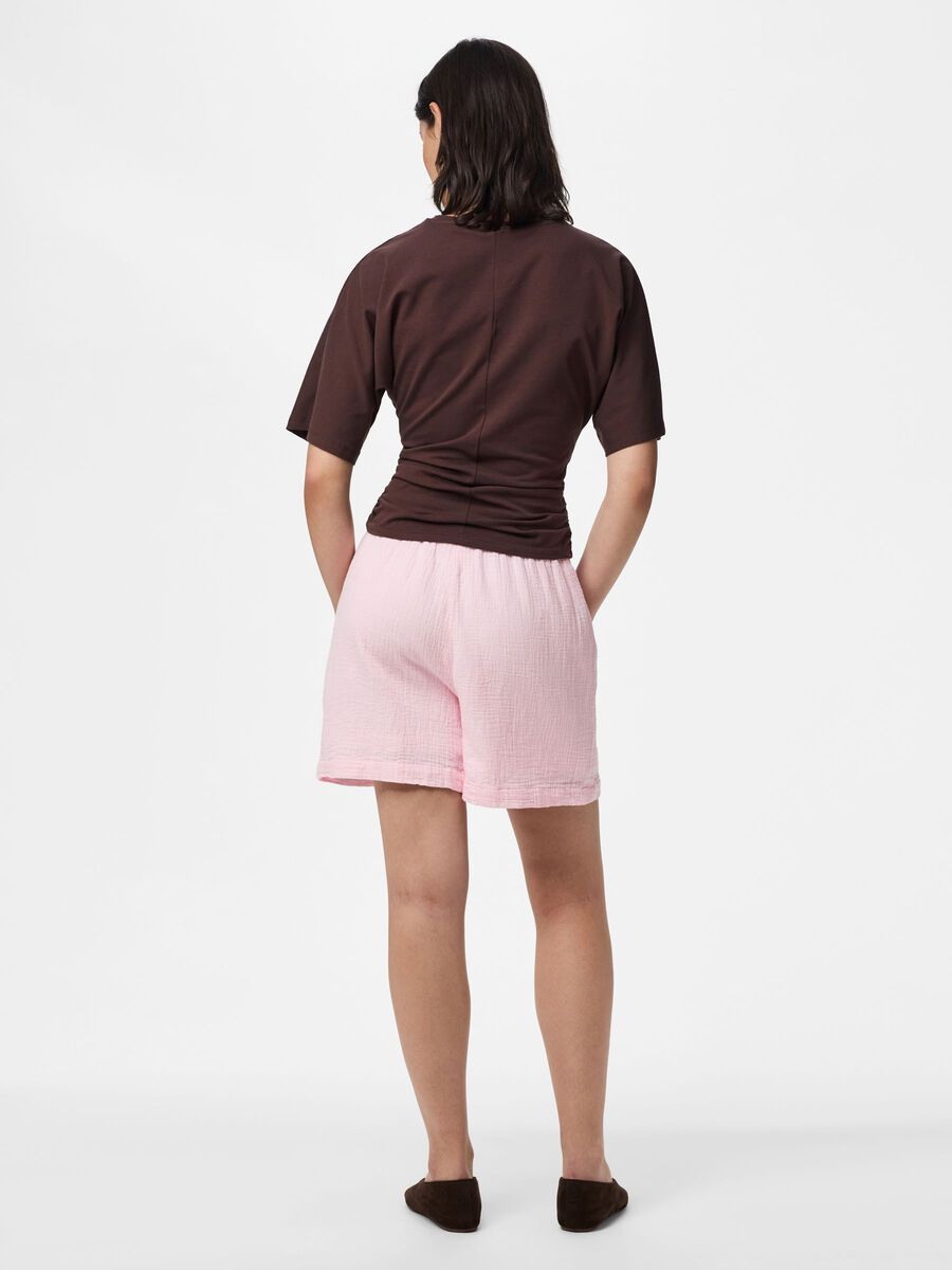 Product carousel image - PCSASTINA HW MUSSELIN SHORTS, Cradle Pink | 2
