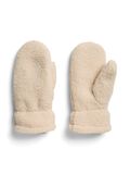 Product image thumbnail - PCNETTY TEDDY MITTENS, White Pepper | 1