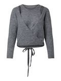 Product image thumbnail - PCMAJI WRAP KNIT, Medium Grey Melange | 5