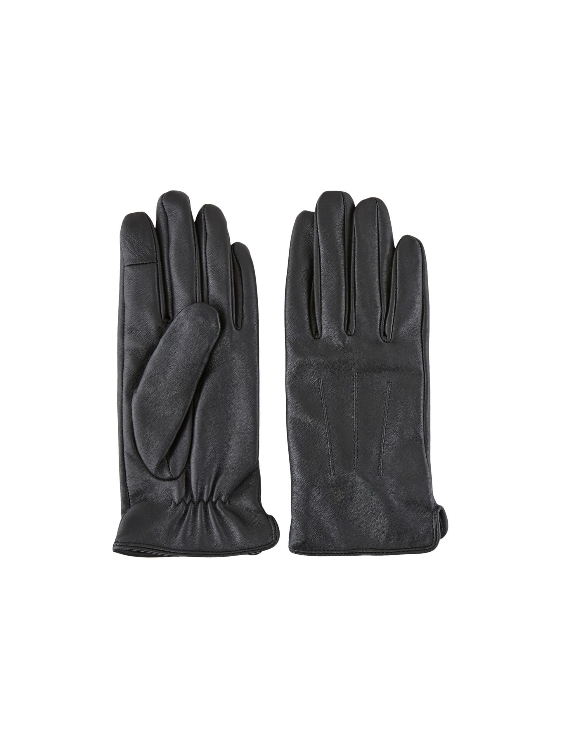 Carousel image - PCNELLIE LEATHER GLOVES, Black | 7