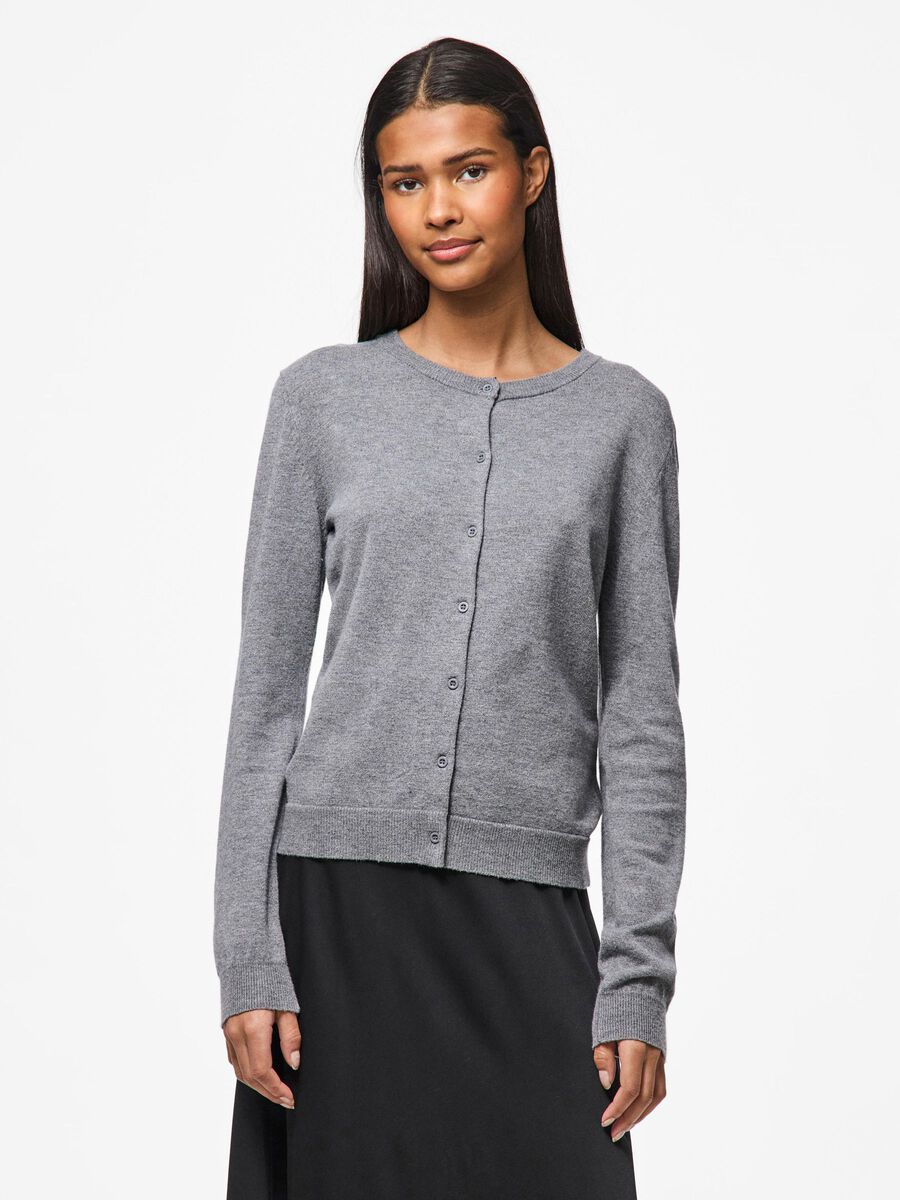Pieces PCNORA GEBREID VEST, Medium Grey Melange, highres - 17154558_MediumGreyMelange_003.jpg