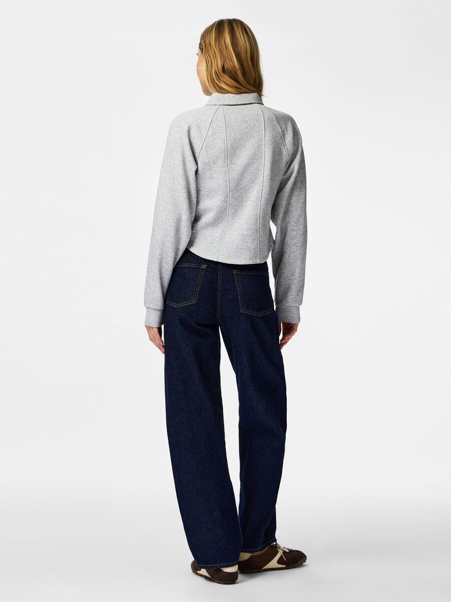 Product carousel image - PCFILUCCA FITTED SWEAT CARDIGAN, Light Grey Melange | 2