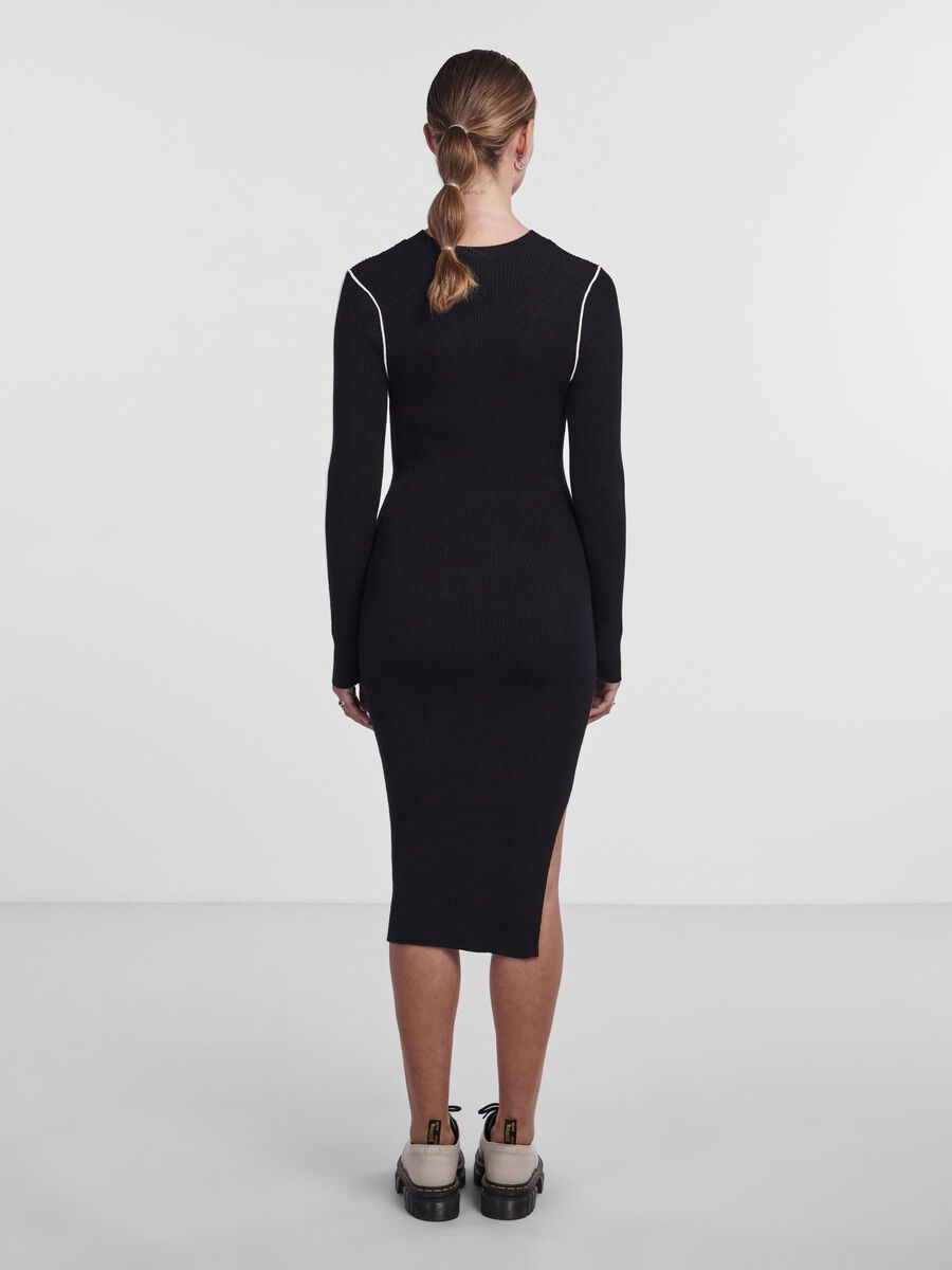 Pieces PCFALKE KNITTED DRESS, Black, highres - 17145376_Black_1072963_004.jpg