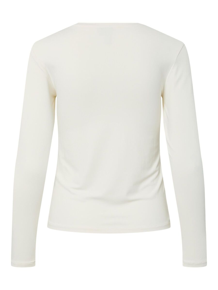 Carousel image - PCFYLLA NYLON TOP MED LANGE ÆRMER, Coconut Milk | 6