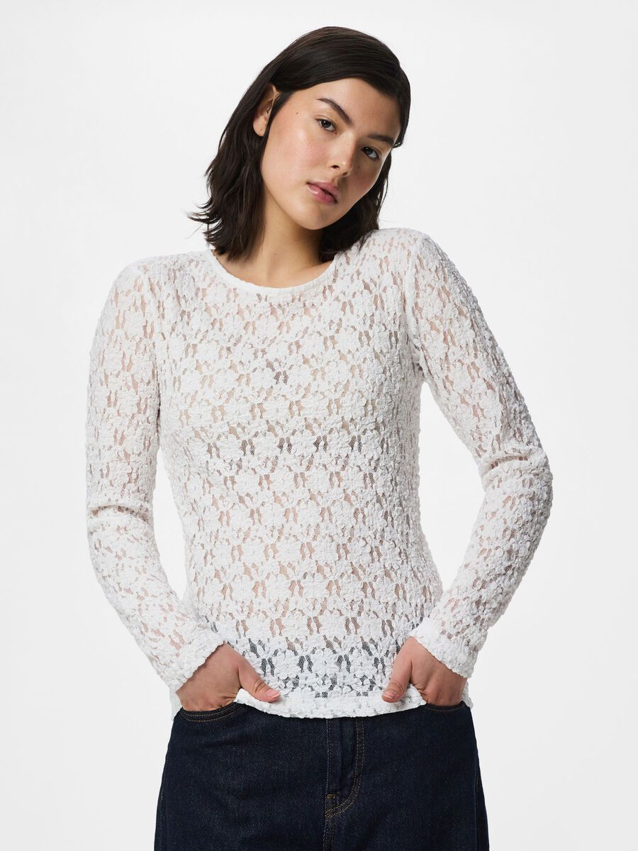 Product carousel image - PCHAZEL LONG SLEEVED TOP, Cloud Dancer | 1