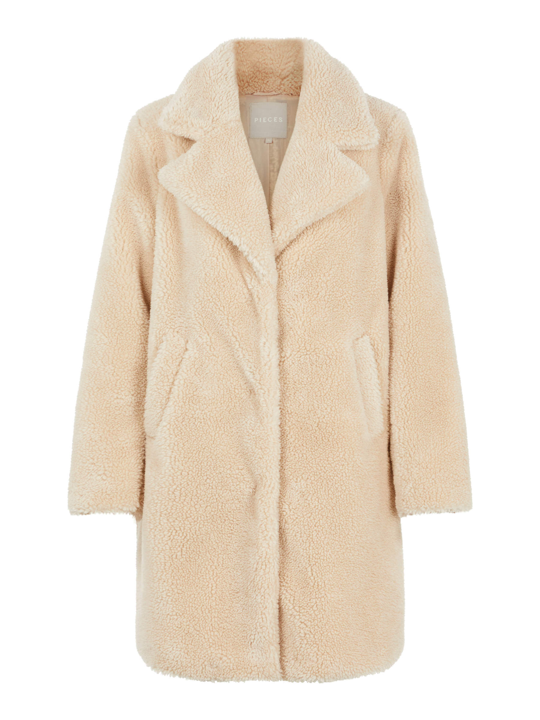 Long teddy discount coat beige