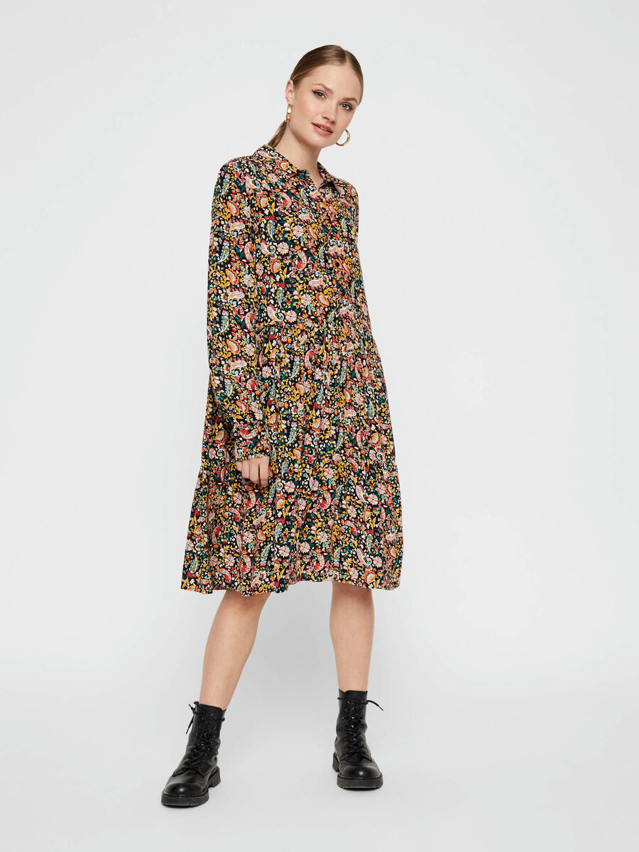 Pieces FLORAL-PRINT TIERED MINI DRESS, Chili Pepper, highres - 17104401_ChiliPepper_788486_003.jpg