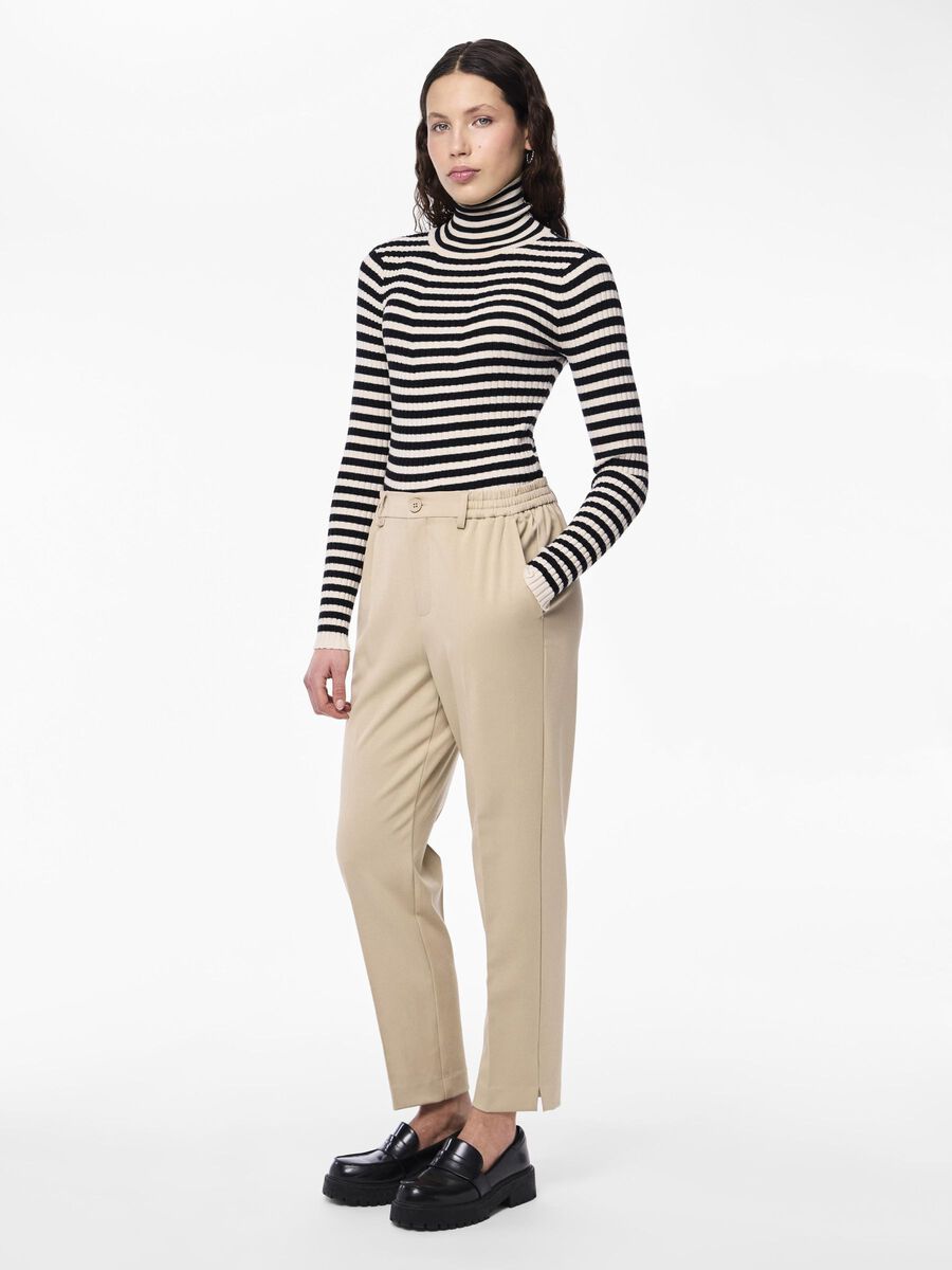 Pieces PCCAMIL HIGH WAISTED TROUSERS, White Pepper, highres - 17148687_WhitePepper_005.jpg