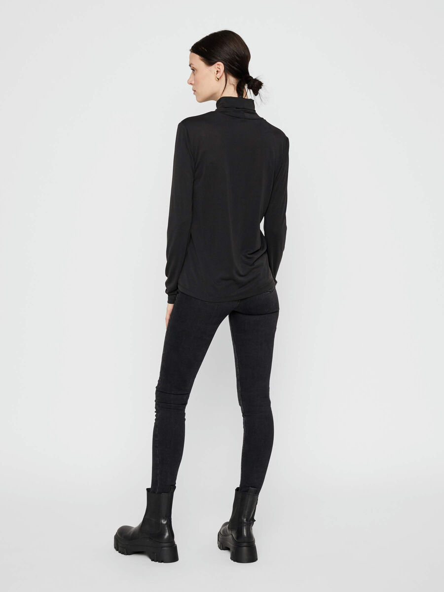 Pieces PCKAMALA LONG SLEEVED TOP, Black, highres - 17106019_Black_004.jpg