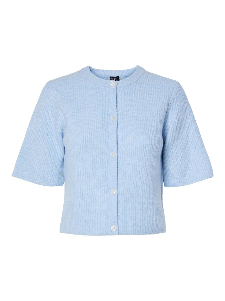 Pieces PCSILLY KORTE ERMER STRIKKET CARDIGAN, Cashmere Blue, highres - 17158220_CashmereBlue_1199087_001.jpg