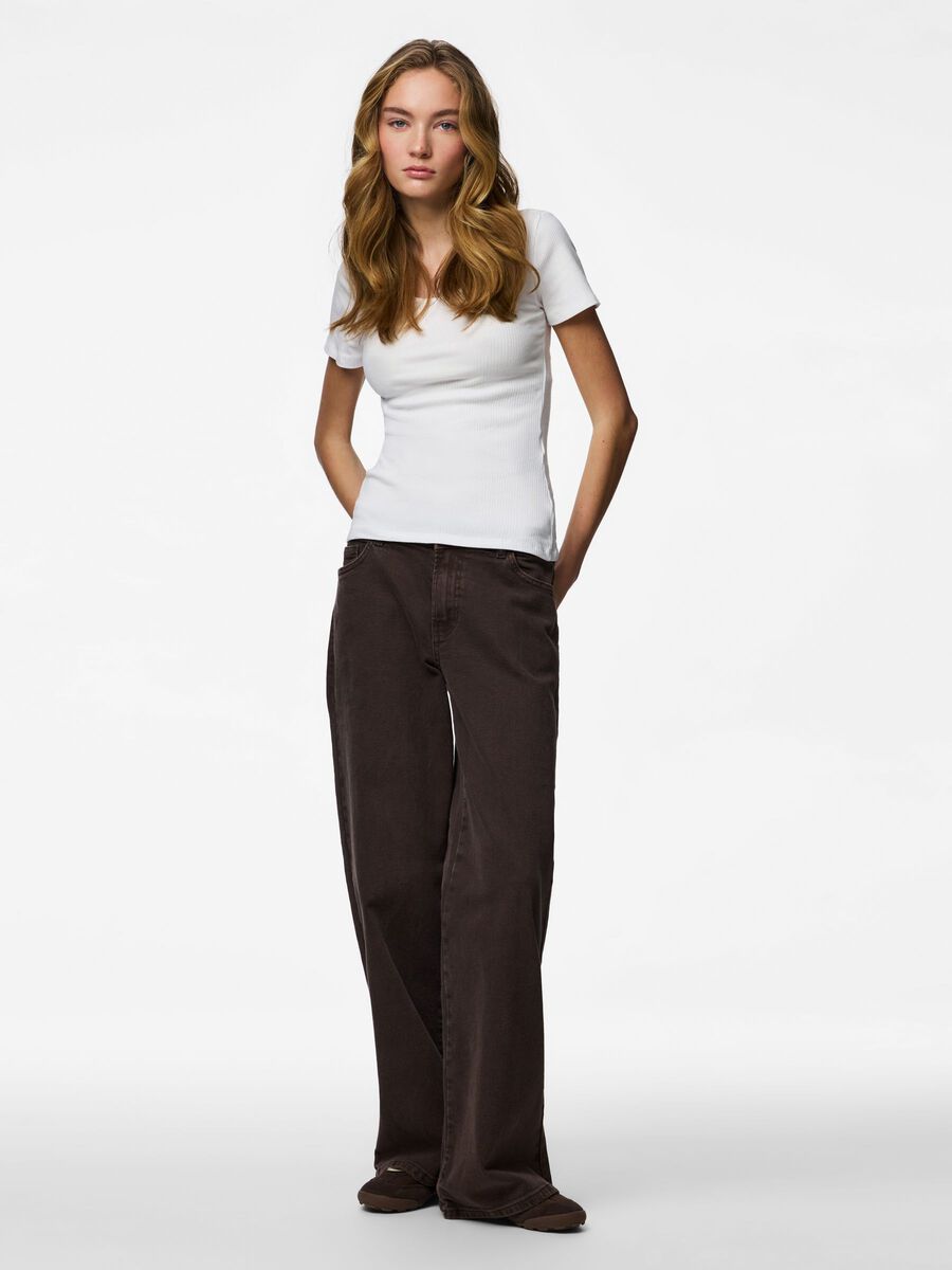 Product carousel image - PCKITTE RIB T-SHIRT, Bright White | 1