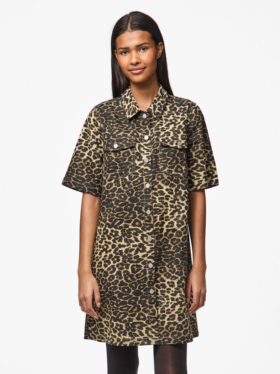 Pieces PCASTA LEOPRINT JEANSKLEID, Black, highres - 17160425_Black_1215330_003.jpg