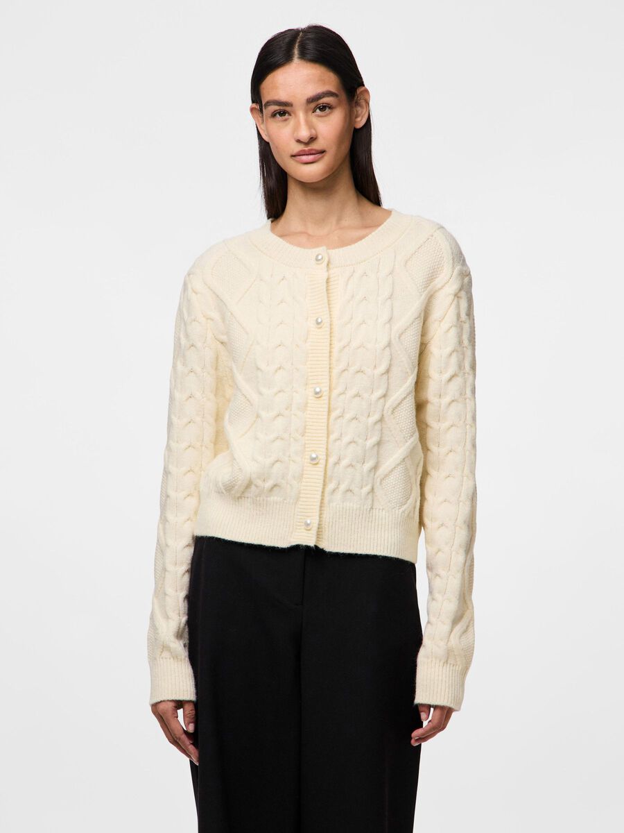 Pieces PCSOFIA KNITTED CARDIGAN, Cloud Dancer, highres - 17160189_CloudDancer_003.jpg