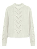 Pieces PATTERNED KNIT PULLOVER, Cloud Dancer, highres - 17102306_CloudDancer_001.jpg