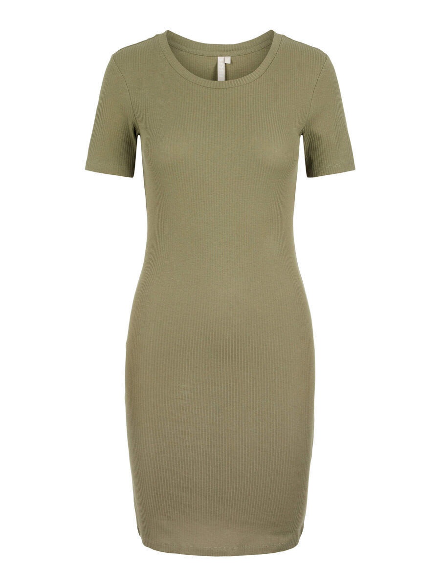 Carousel image - KROPSN&AElig;R RIB KJOLE, Deep Lichen Green | 7