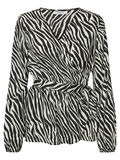 Pieces ZEBRA PRINTED WRAP LONG SLEEVED BLOUSE, Bright White, highres - 17097548_BrightWhite_700054_001.jpg