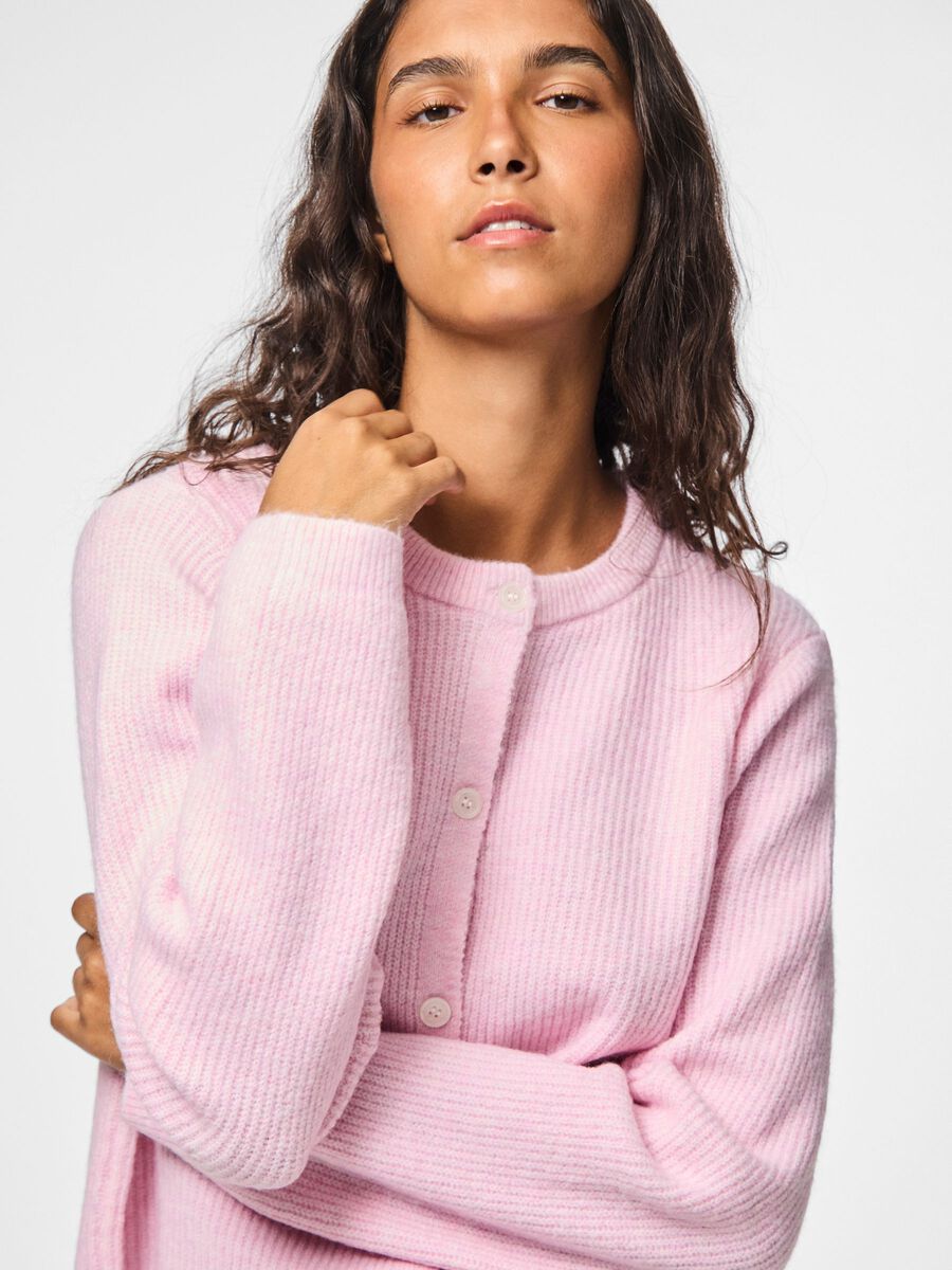 Product carousel image - PCSILLY KNITTED CARDIGAN, Roseate Spoonbill | 1