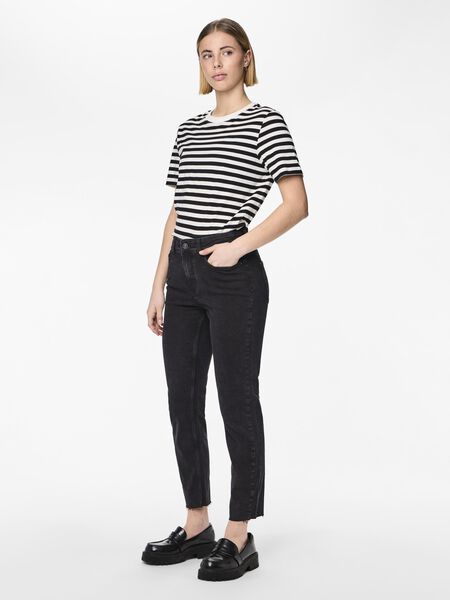 Pieces PCLUNA MW STRAIGHT FIT JEANS, Black, highres - 17111038_Black_005.jpg