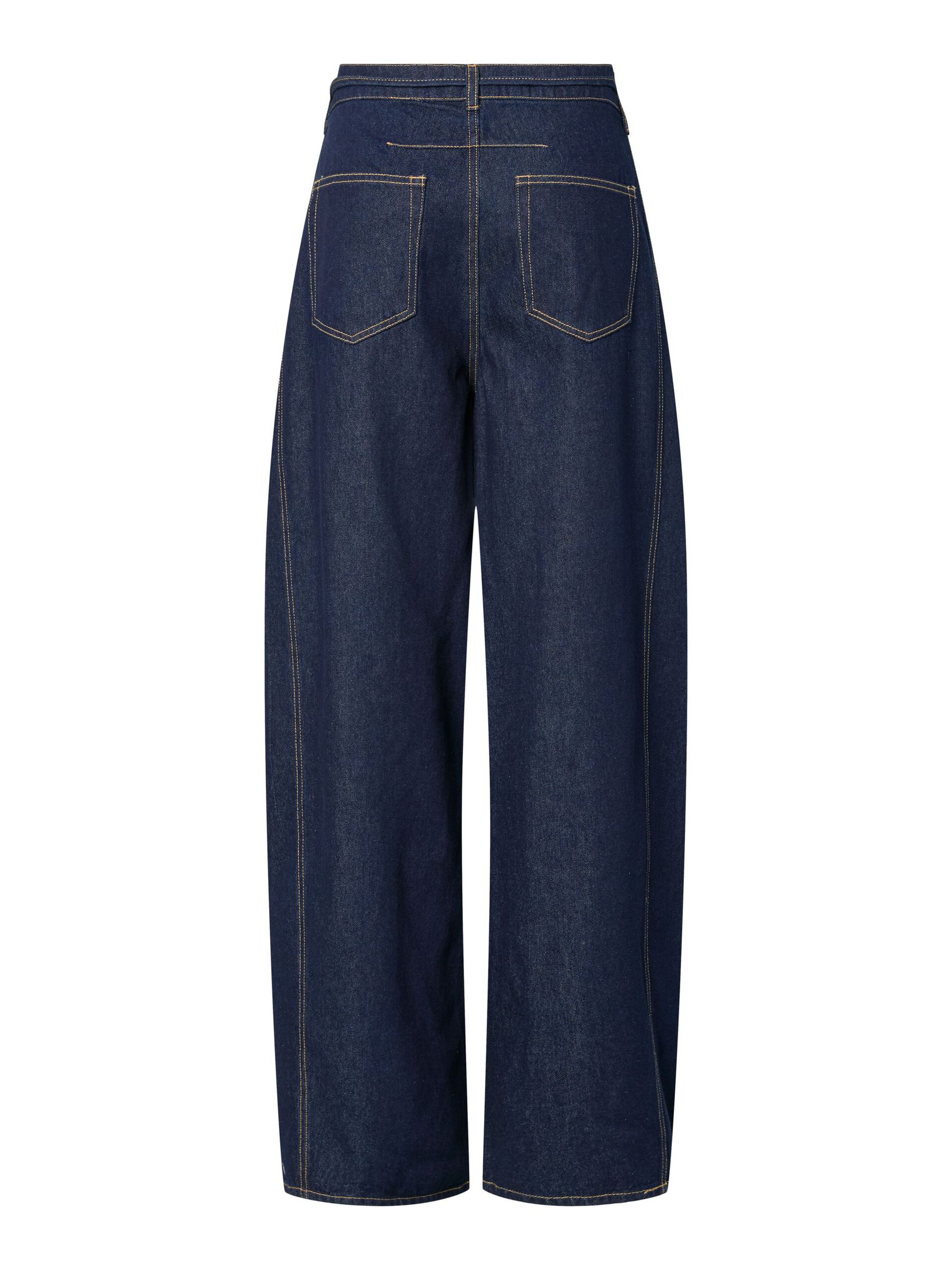 Carousel image - PCFENNA - LIEN À NOUER JEANS BARREL, Dark Blue Denim | 8