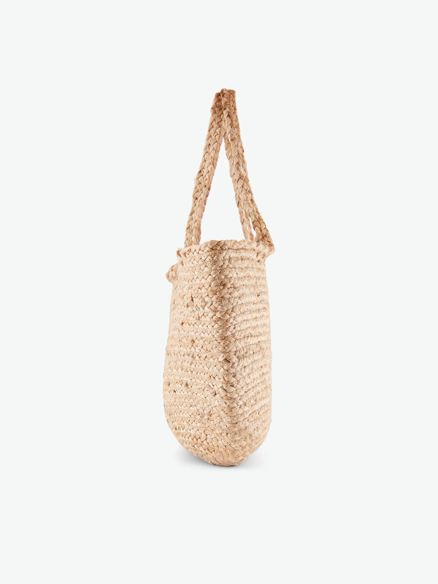 Pieces STRAW SHOPPING BAG, Nature, highres - 17093624_Nature_004.jpg