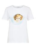 Pieces COTON IMPRIMÉ ANGE T-SHIRT, Bright White, highres - 17104196_BrightWhite_765874_001.jpg