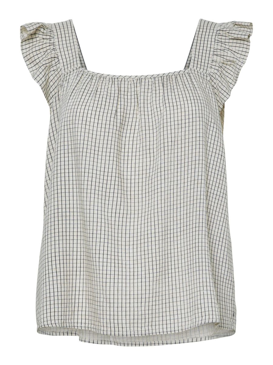 Carousel image - PCPIA LINEN BLEND SLEEVELESS TOP, Birch | 6