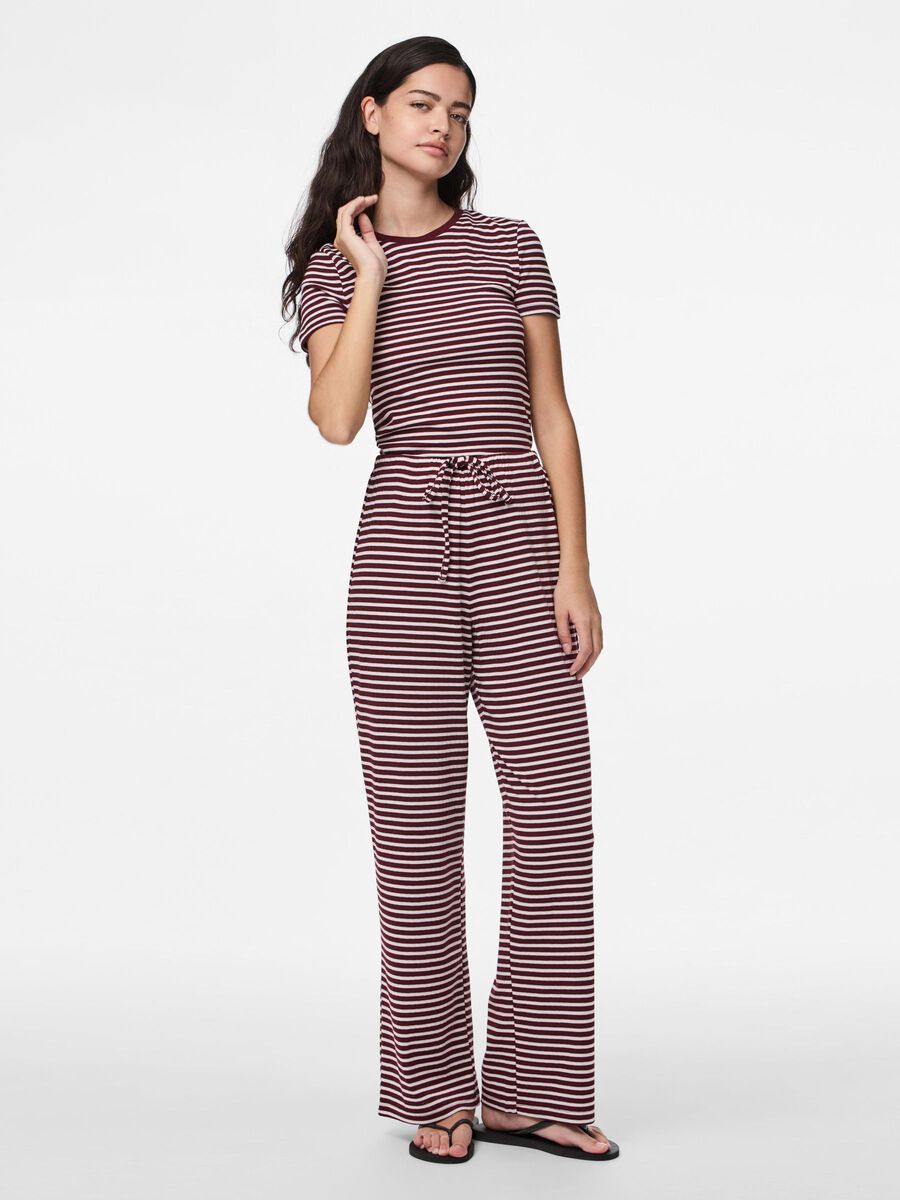 Pieces PCSOFFI HW WIDE TROUSERS, Tawny Port, highres - 17158503_TawnyPort_1213554_007.jpg