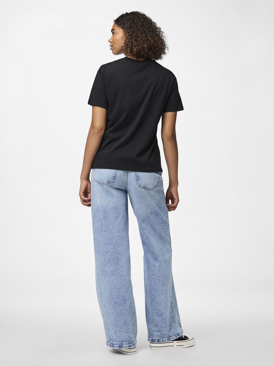 Pieces PCRIA COTTON T-SHIRT, Black, highres - 17140802_Black_004.jpg