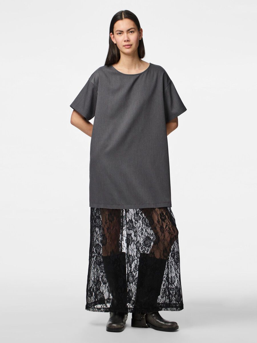 Pieces PCALICE - DENTELLE DÉCORATIVE ROBE LONGUE, Medium Grey Melange, highres - 17161232_MediumGreyMelange_1221936_003.jpg