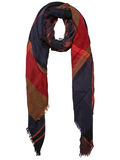 Pieces CHECKED LONG SCARF, Maritime Blue, highres - 17094324_MaritimeBlue_001.jpg