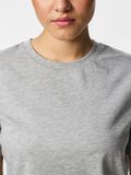 Product image thumbnail - PCRIA COTTON T-SHIRT, Light Grey Melange | 4