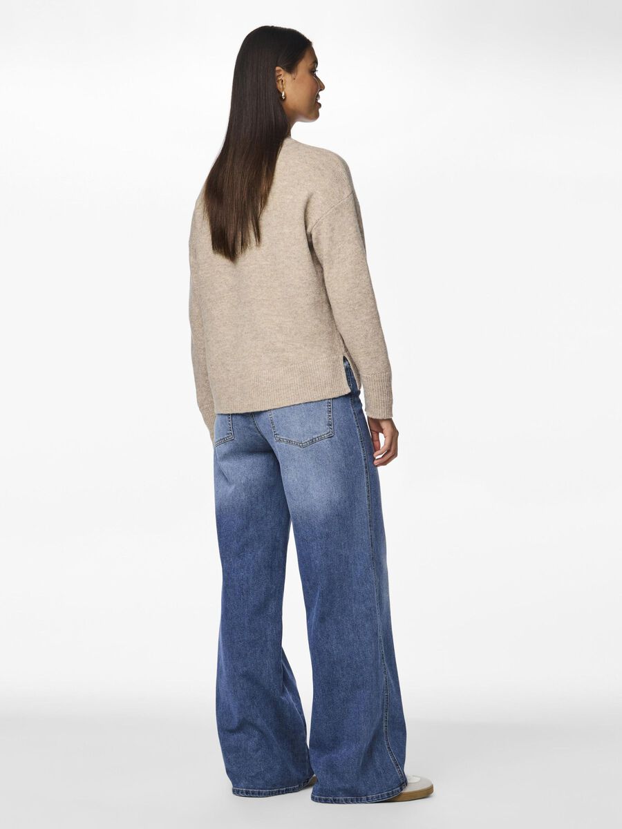 Pieces PCMALOU STRICKPULLOVER, Taupe Gray, highres - 17154485_TaupeGray_1151319_004.jpg