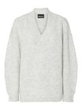 Pieces PCNADINA V-NECK JUMPER, Light Grey Melange, highres - 17157870_LightGreyMelange_001.jpg